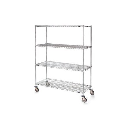 Metro Metro Super Erecta Shelf Truck w/4 Shelves, 900 lb. Capacity, 36"L x 24"W x 79"H, Silver 5445100